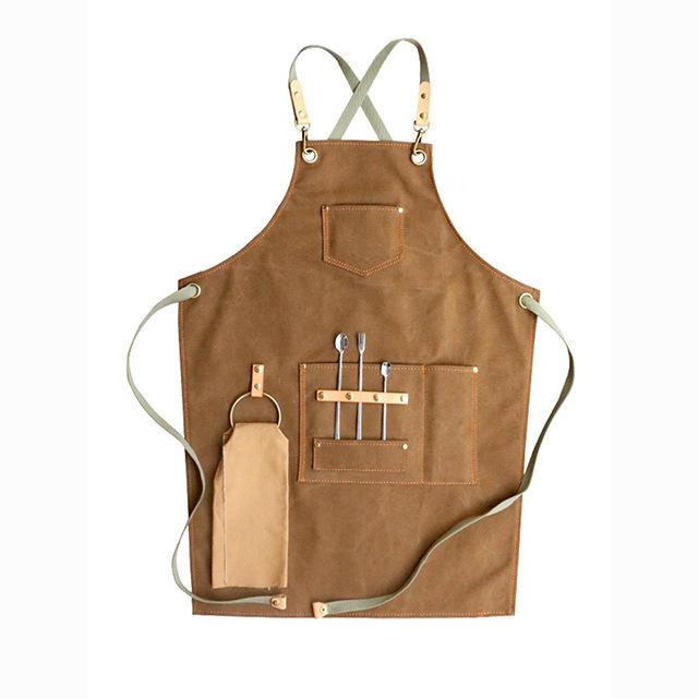 ・カテゴリ: 围裙・用途: 防汚・素材: 帆布・サイズ: 均码・スタイル: 韩式・柄: 纯色・カラー: 驼色、浅灰色、深灰色・対象: 男女兼用、成人、老人・タイプ: ノースリーブ