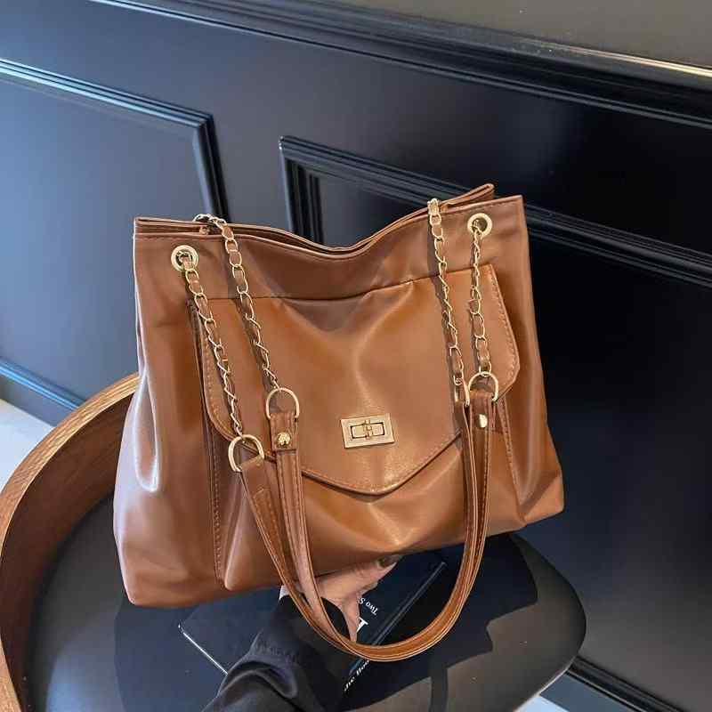 トートバッグ レディース ショルダーバッグ 大容量 PUレザー 鞄 肩掛け 斜めがけ ブラウン コーヒー色 ベージュ ブラック 通勤 普段使い