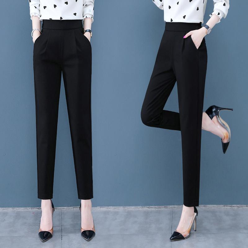 パンツ レディース 春夏 ハーレムパンツ ゆったり ストレート ハイウエスト スラックス カジュアル 通勤 オフィス ブラック ホワイト カーキ 大きいサイズ 再生繊維 ポリエステル