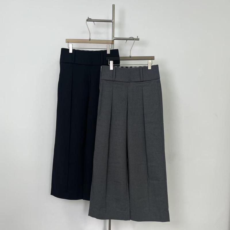 パンツ レディース 高品質 羊毛 ワイドレッグパンツ スラックス オフィス きれいめ ストレート ズボン 長ズボン 灰色 黒 ブラック ウール 混紡 美脚 スタイルアップ 通勤 高見え 上品 秋冬