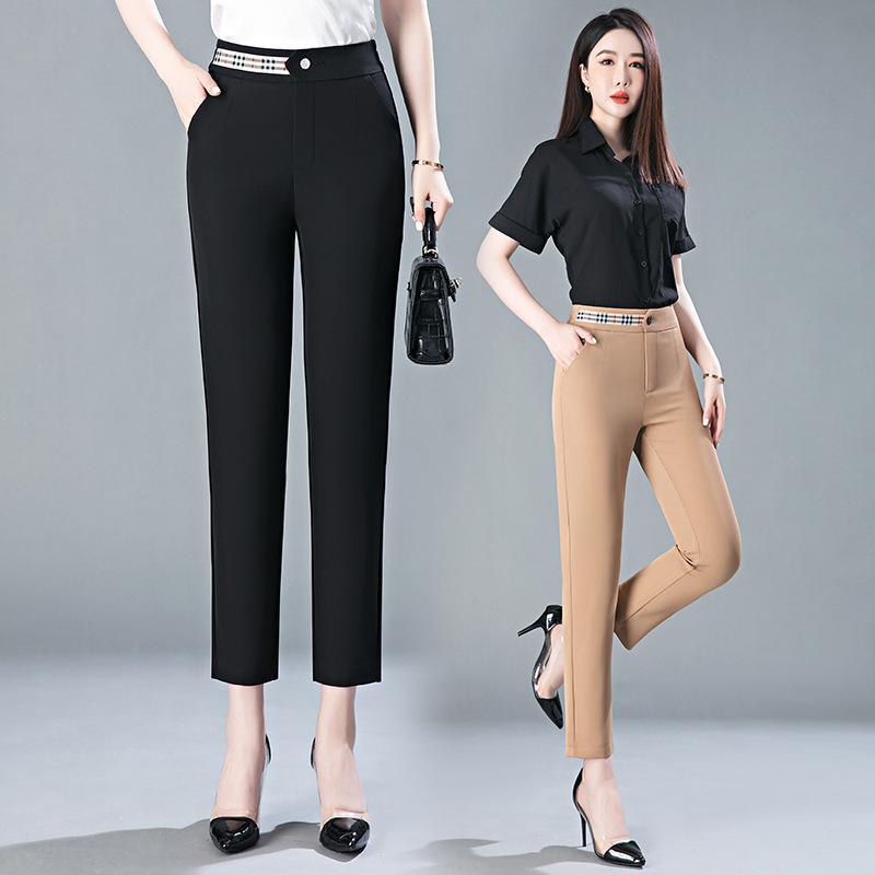 パンツ レディース テーパードパンツ ポリエステル 高見え 高身長 細見え 美脚 スラックス 通勤 オフィス カジュアル きれいめ ブラック カーキ ホワイト