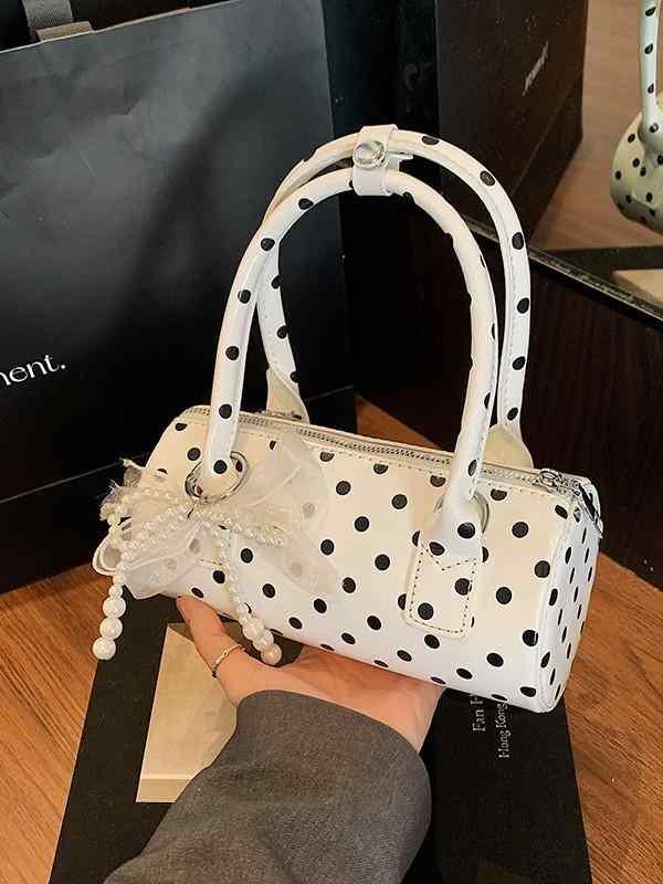 ファッション 水玉 バッグ レディース 2025 カジュアル ミニ クロス ボディバッグ 韓国 ポータブル シリンダー バッグ