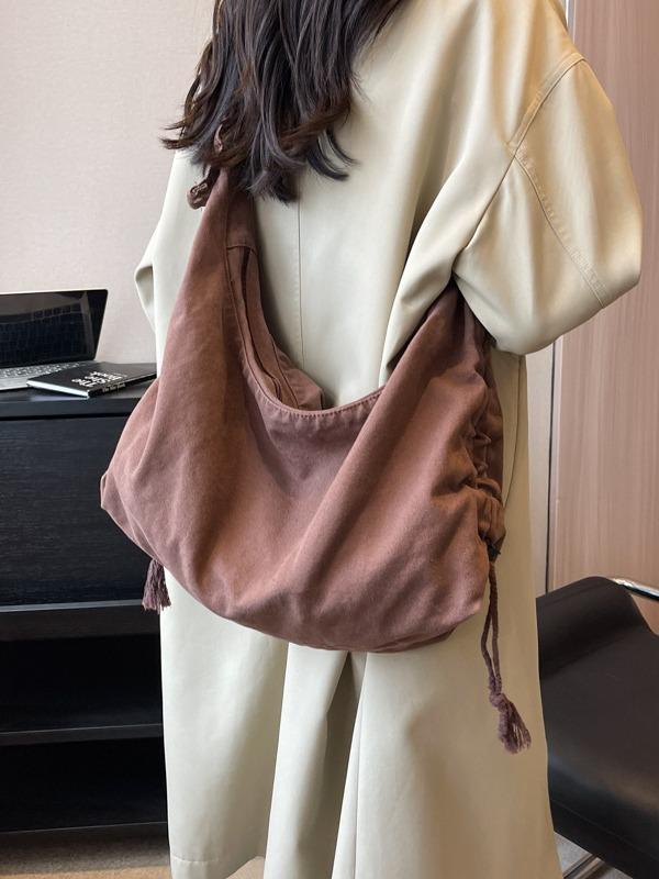 トートバッグ レディース 大容量 キャンバス ショルダーバッグ 無地 韓国風 斜めがけ 鞄 カバン 手提げ..