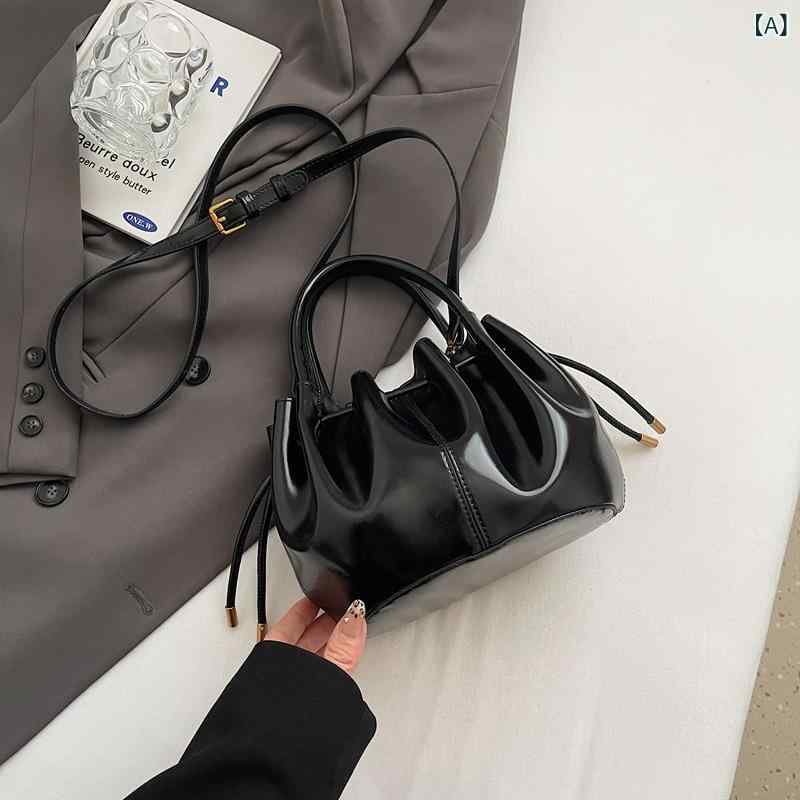 バッグ レディース 水桶バッグ 鞄 通勤 普段使い シボ加工 PUレザー 2way ショルダーバッグ ブラック ブラウン 秋冬 2