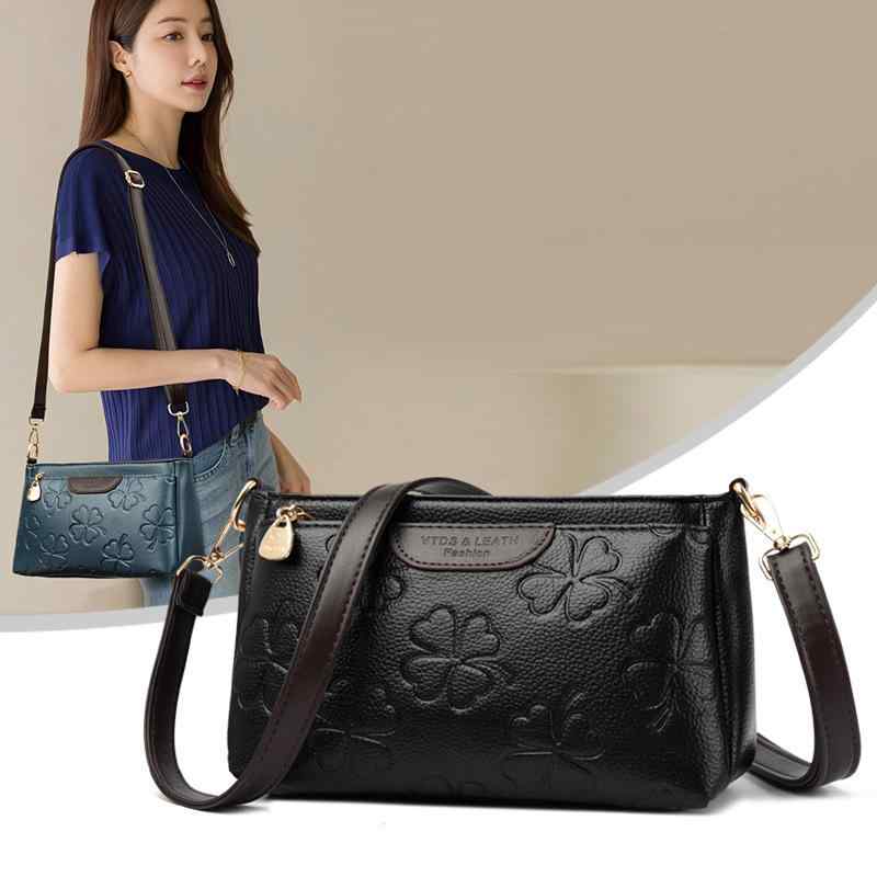 バッグ レディース 斜めがけ 中年 ママ 高見え ショルダーバッグ シンプル 横型 PUレザー 春 スタイル デイリーユース 紫