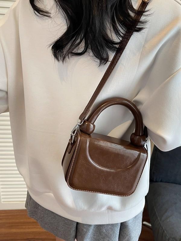 バッグ レディース ミニ ショルダーバッグ 斜めがけ 韓国 ファッション 手提げ かばん PU レザー ブラック ブルー シルバー レッド ブラウン イエロー ピンク系 アイボリー