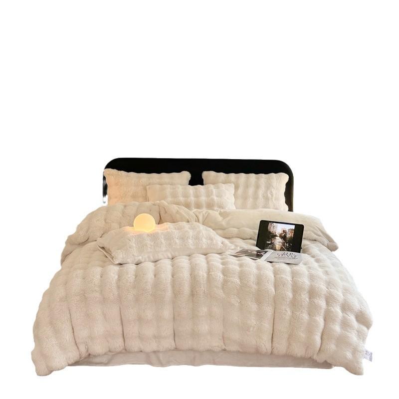 寝具 ベビー 赤ちゃん用 超やわらか 秋冬 兔毛風 四点セット あったか 厚手 両面 再生繊維 フランネル ..