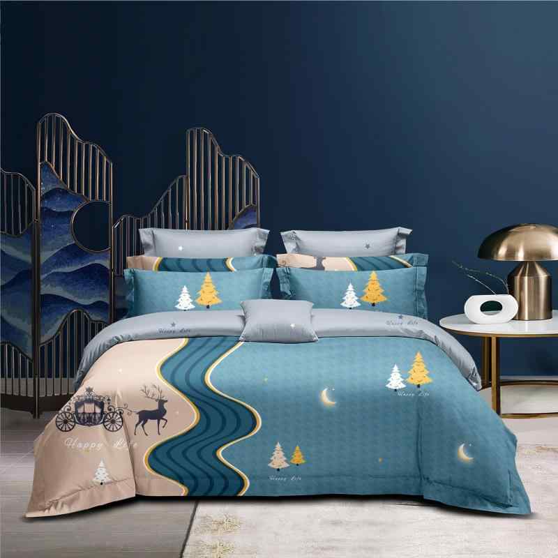 寝具カバーセット 大判 花柄 4点セット 厚手 起毛仕上げ 長絨綿 ポリエステル混紡 軽量 ピーチスキン加..