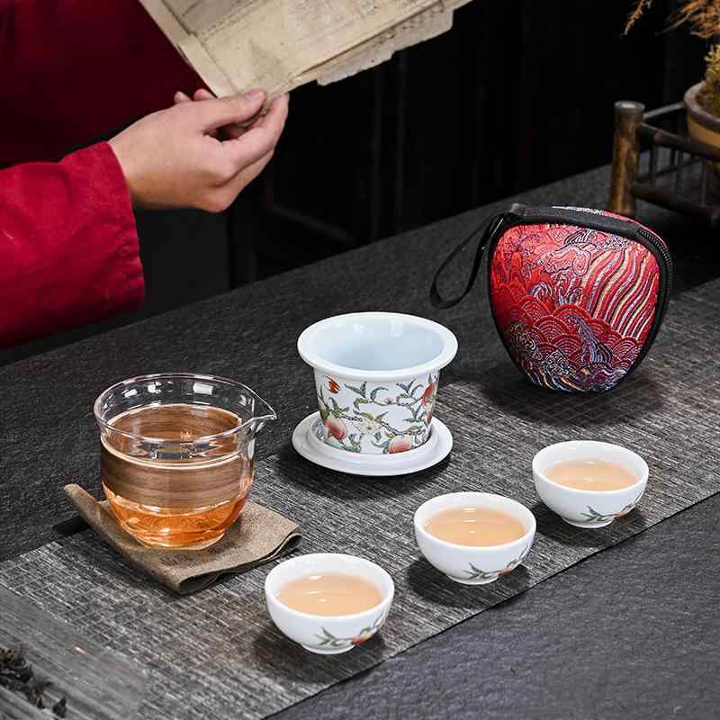 茶器 携帯用 陶器 旅行用 茶器セット 功夫茶 ティーセット 事務用 家庭用