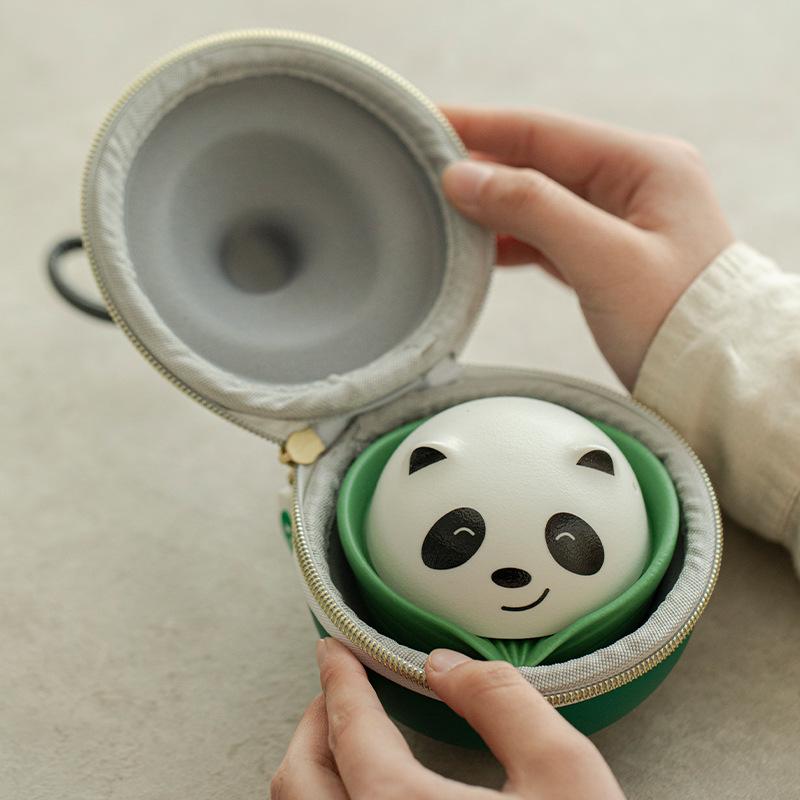 茶器セット 携帯用 旅行用 陶器 パンダモチーフ 中国風 かわいい ギフト イベント 景品