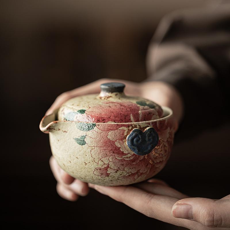 茶器 旅行用 茶具 携帯型 陶瓷 ティーセット 急須 湯呑み 青花 新中式