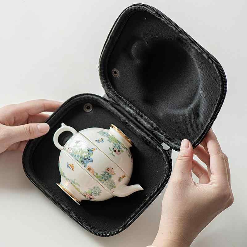 Accessories - 茶器 携帯用茶器セット 陶器 急須 湯呑み 2客 露營 新中式 ティーセット