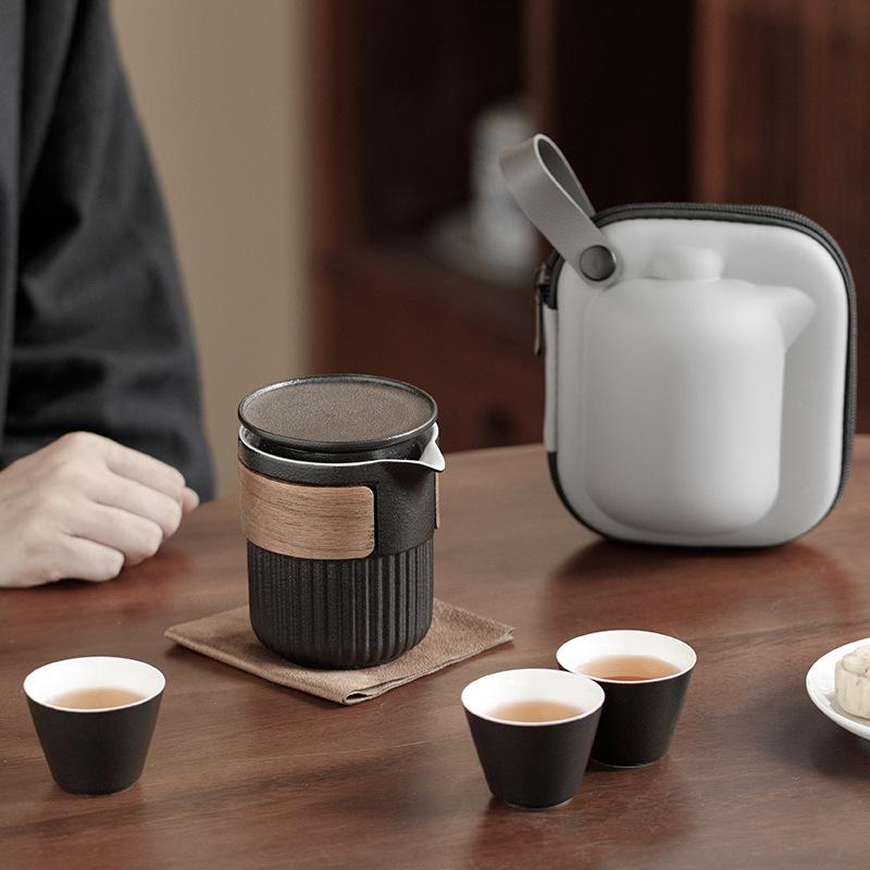 茶器 アウトドア 旅行用 茶器セット 携帯用 ミニ 茶器セット 陶器 急須 湯呑み セット 功夫茶 新中式