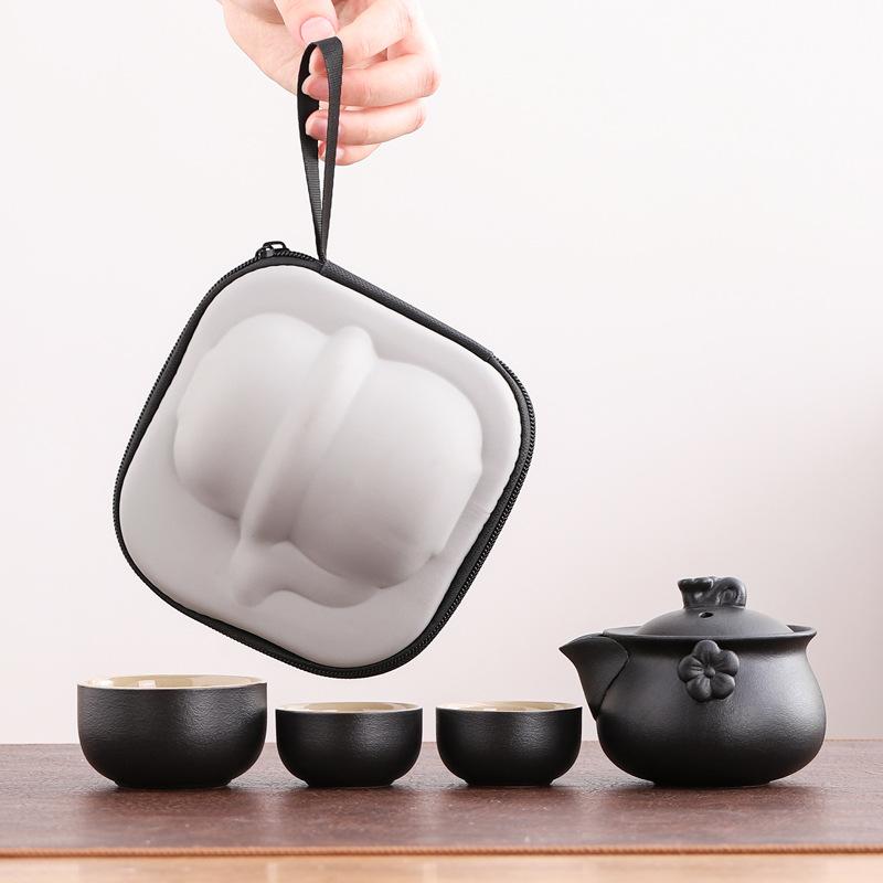 茶器 陶器 携帯用茶器セット 茶器セット 湯呑み 急須 茶道具 収納ケース付き 露营 アウトドア 普段使い ビジネス ギフト