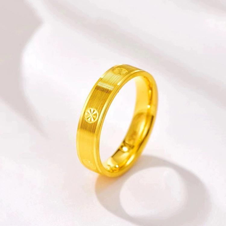 指輪 リング 男女兼用 ペアリング 高級感 軽奢 ジルコニア 幾何学模様 ドリル 線状 6n電気メッキ加工 ..