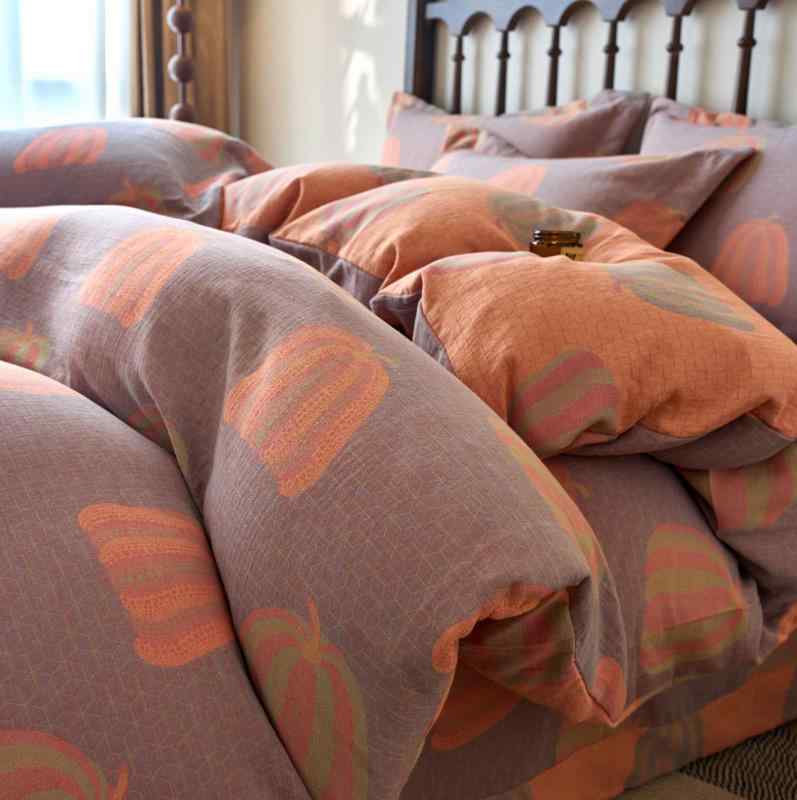 四件套 寝具 純綿 全綿 二重ガーゼ ベッドシーツ 布団カバー 枕カバー ベッド用品 幾何学模様 花柄 オ..