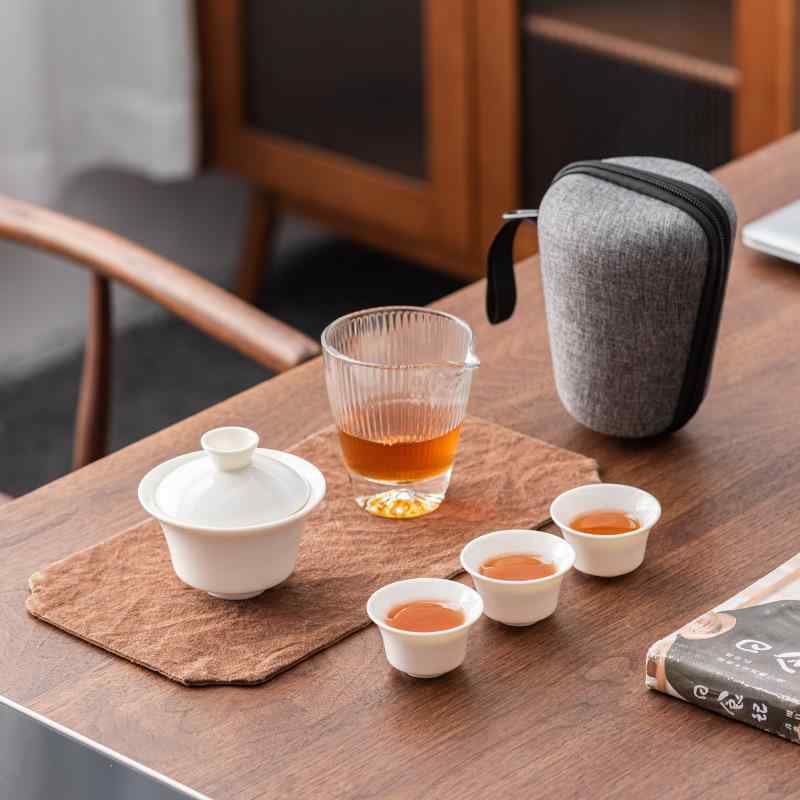 茶器セット 携帯用 陶器 羊脂玉磁 高級感 ティーセット 玉白磁 徳化製 アウトドア 旅行 新中式 一壺三杯