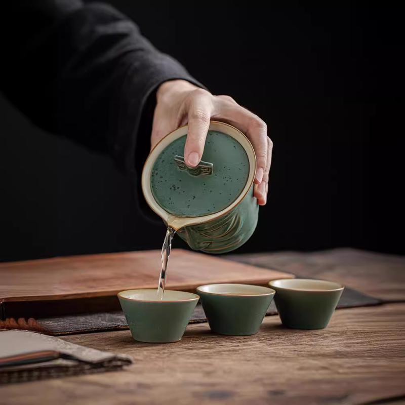 茶器 レディース 陶器 携帯式 茶器セット 功夫茶 ティーセット アウトドア キャンプ 普段使い 誕生日 記念日