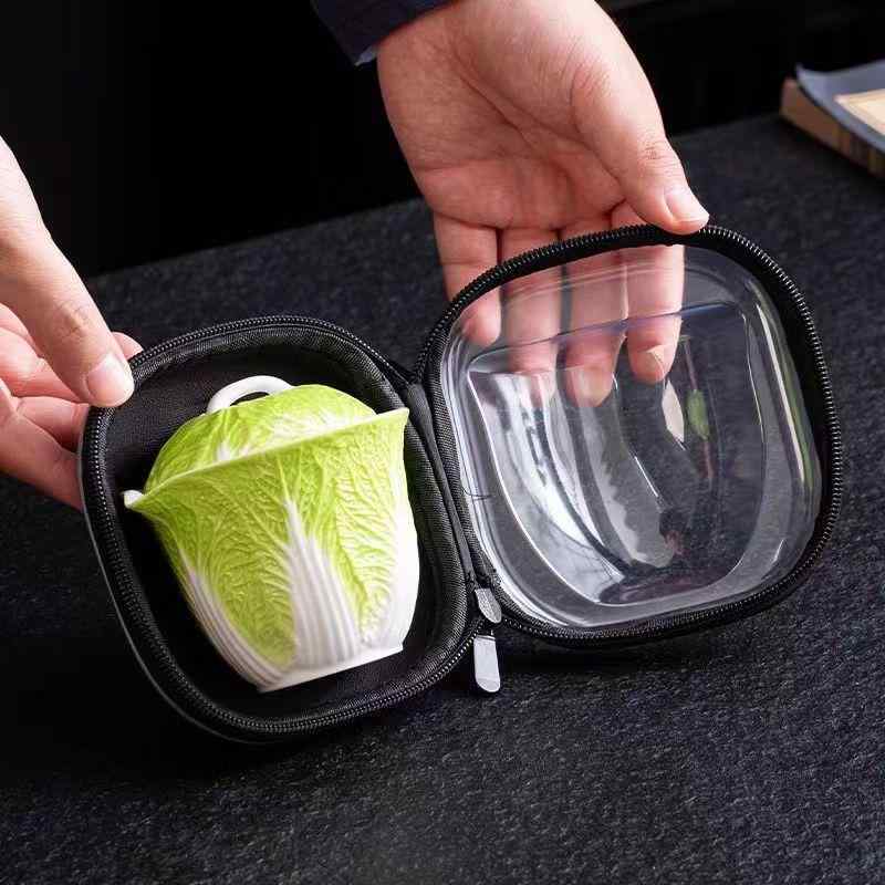 其它 - 茶器 旅行茶具 一式 湯呑み 3客 セット 陶器 携帯式 新中式