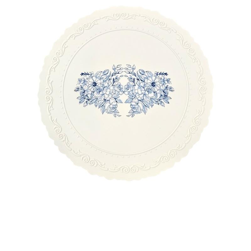 ランチョンマット ヨーロッパ風 リリーフ シリコン製 滑り止め 断熱 コースター 家庭用 白色 灰色 青色 紫色 円形 楕円形 花柄