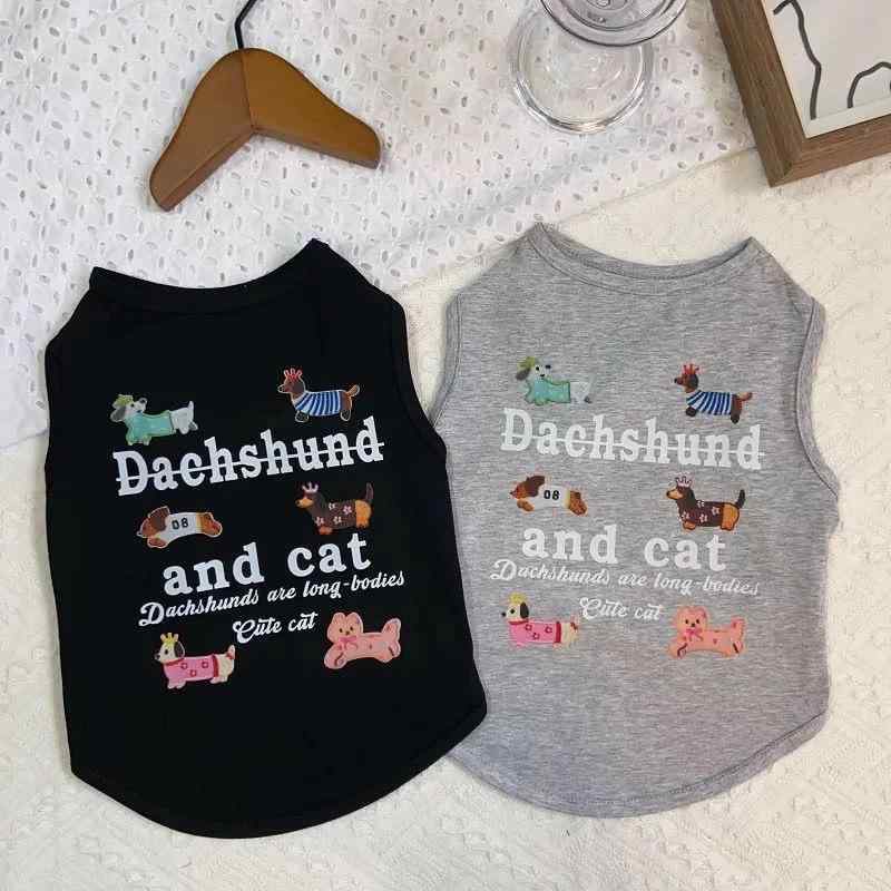 ペット用タンクトップ 小型犬 猫 かわいい 通気性 ドッグウェア グレー ブラック 普段使い ポリエステル