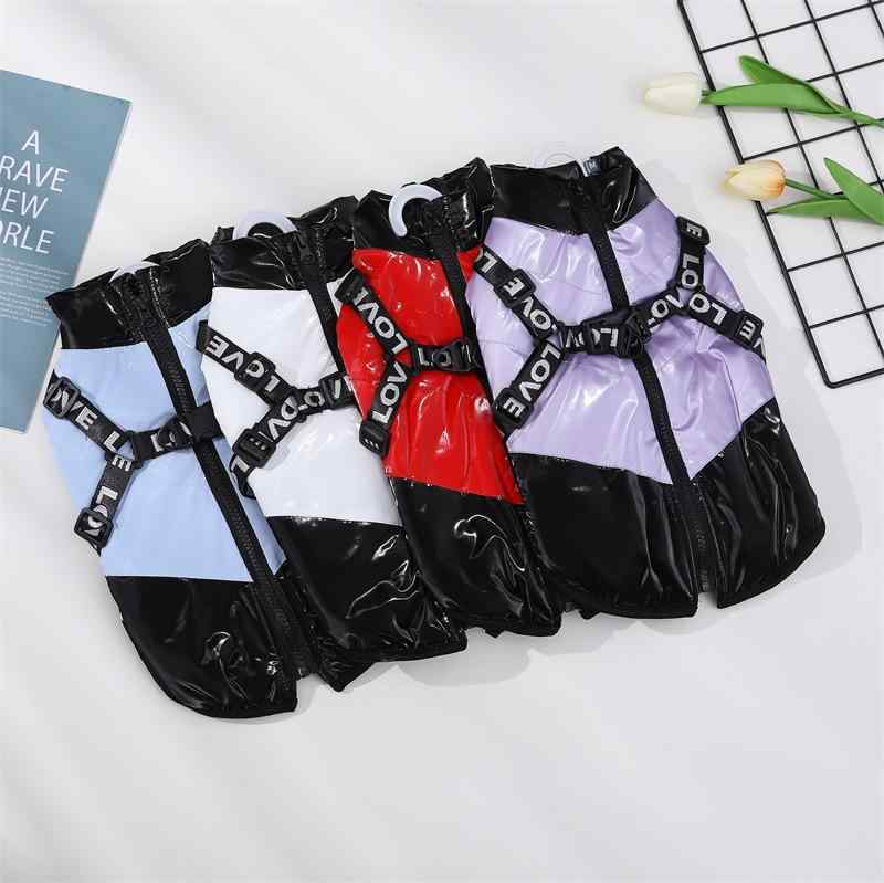 ペット服 猫 犬 テディ 中大型犬用 防寒 ベスト フリース 暖かい 配色 バイカラー カジュアル 白色 ブ..