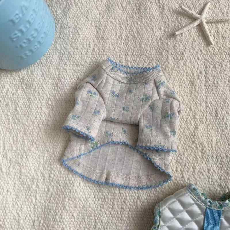 ペット服 レディース 薄手 春夏 小花柄 かわいい 小型犬 猫用 タンクトップ ポリエステル