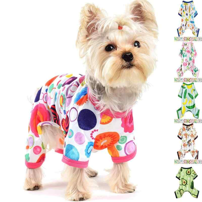 ペット服 かわいい 花柄 四脚 ロンパース 小型犬 中型犬 ポリエステル レッド XS S M L XL 2XL