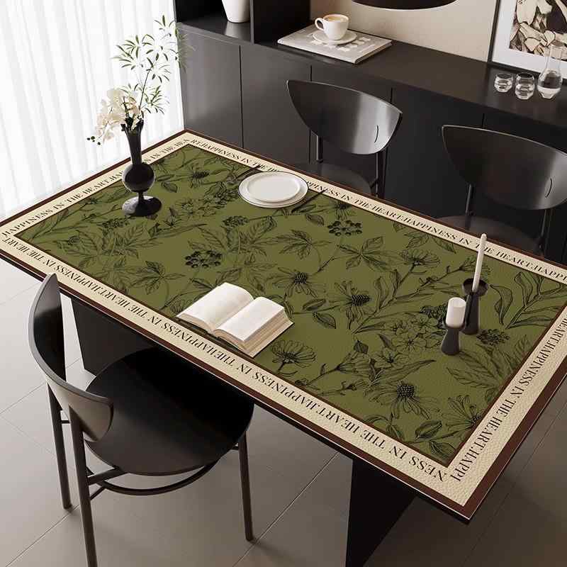 テーブルクロス 北欧風 レザー 長方形 防水 防油 防汚 高級感 食卓カバー ティーテーブルマット レトロ..