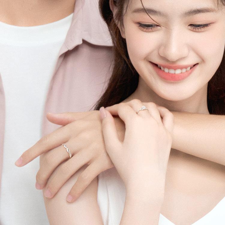 指輪 レディース メンズ ペアリング シルバー999 カメリア 花柄 モチーフ フリーサイズ 高級感 アクセサリー