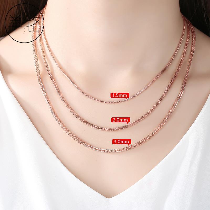 ネックレス メンズ レディース 18金 K18 ローズゴールド 仕上げ チョーカー S925 シルバー925 喜平チェ..