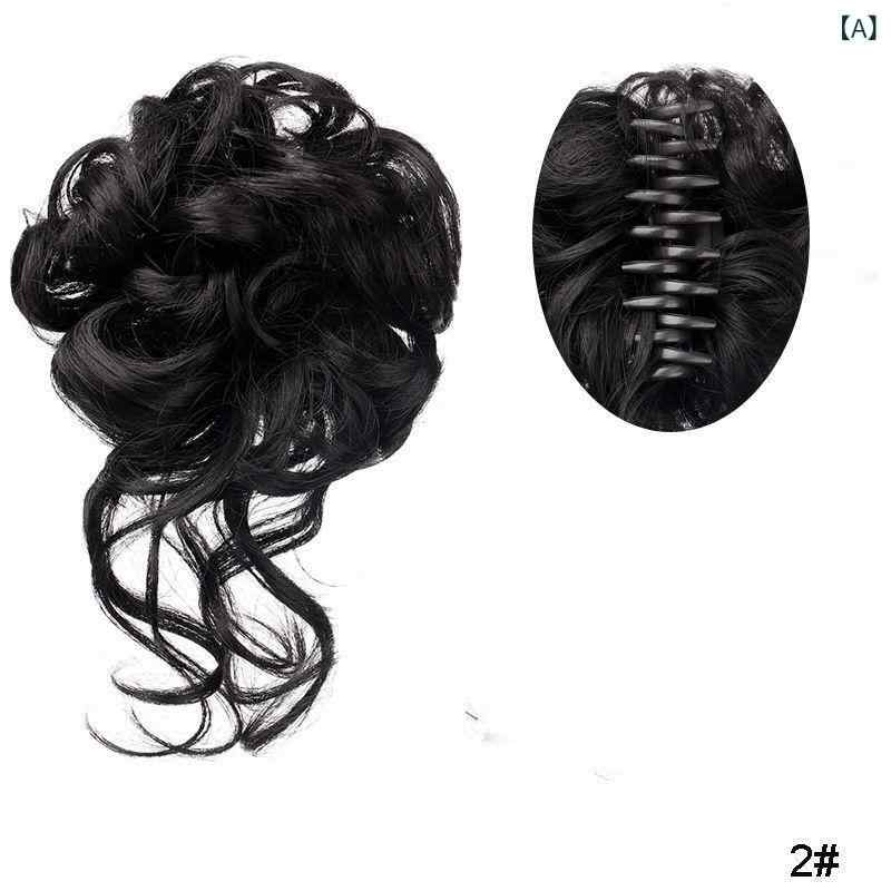 ヘアアクセサリー レディース バレッタ 巻き髪 シニヨンメーカー 自然 黒 茶 焦茶 ...