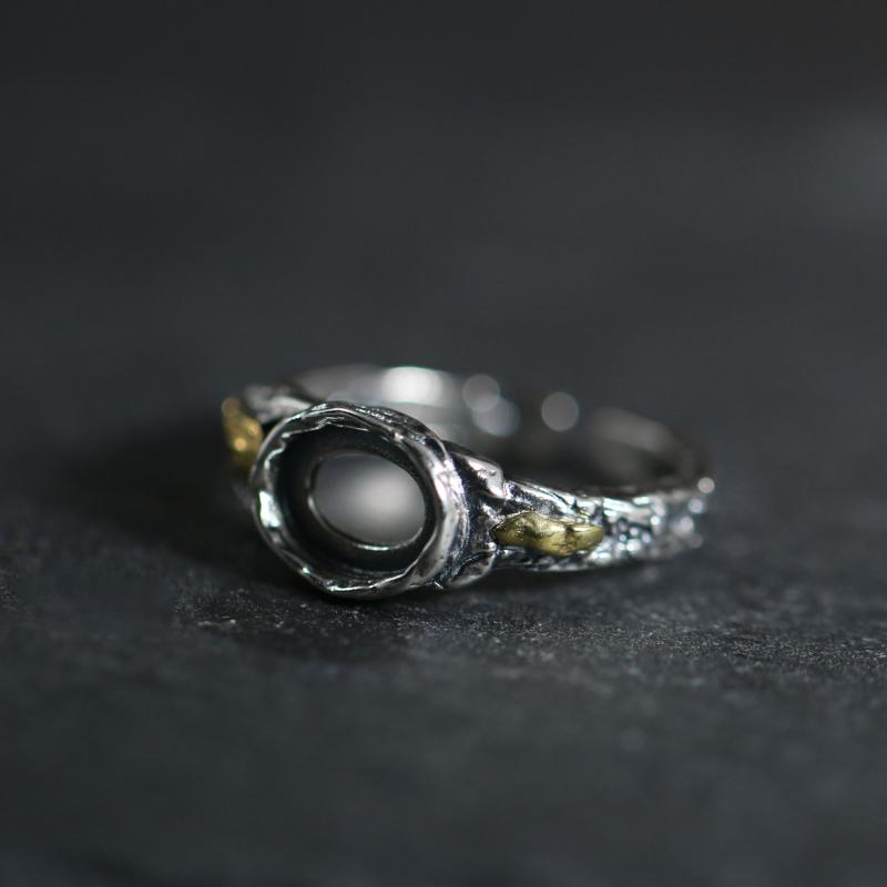 指輪 925シルバー 卵型 男女兼用 レトロ タイシルバー DIY 琥珀 ジェイド 開口調整可能