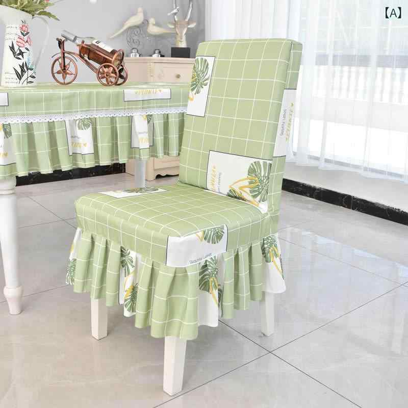 テーブルクロス 椅子カバー 北欧風 チェアカバー セット 伸縮素材 取り外し可能 洗える 無地 グリーン ホワイト ブルー