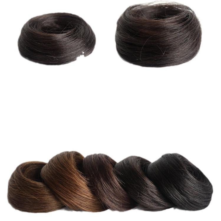 ヘアアクセサリー レディース ウィッグ 真人 髷 お団子ヘアメーカー ヘアアレンジ ブラウン ブラック 黒 茶 装着簡単 おしゃれ まとめ髪