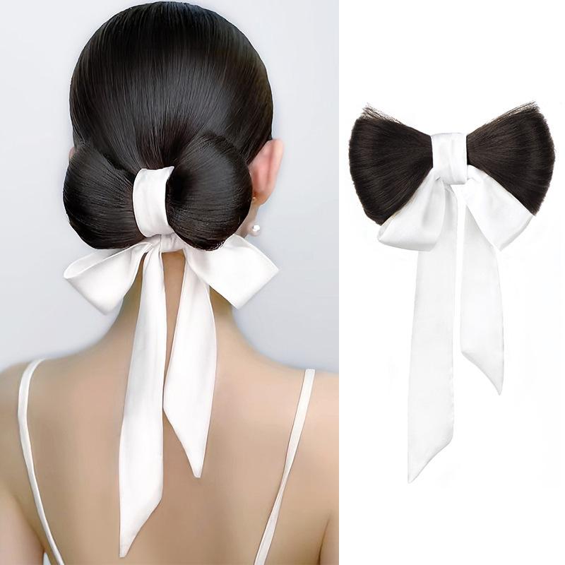 ヘアゴム レディース 髪飾り リボン バレッタ シニヨンメーカー お団子ヘアメーカー ヘアアレンジ まと..