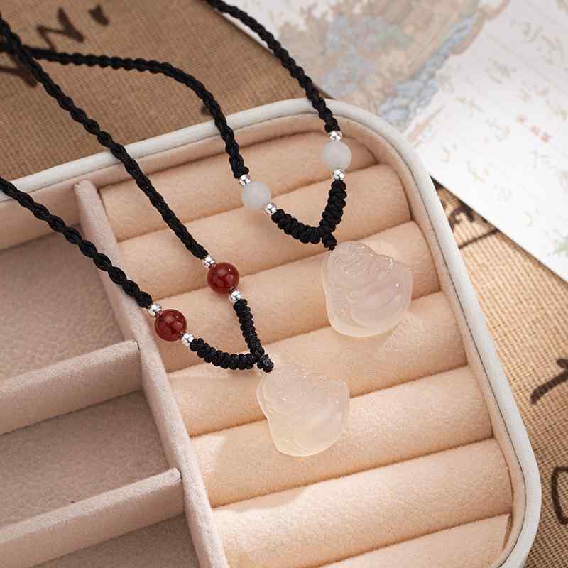 ・商品カテゴリ: ネックレス・素材: 混合素材・処理方法: 電気メッキ・デザイン: 漫画のキャラクター・チェーンスタイル: 編み込み・多層構造: なし・ペンダント素材: 玉髄・ネックレス長さ: 41cm～50cm・カラー: 弥勒菩薩ネックレ...