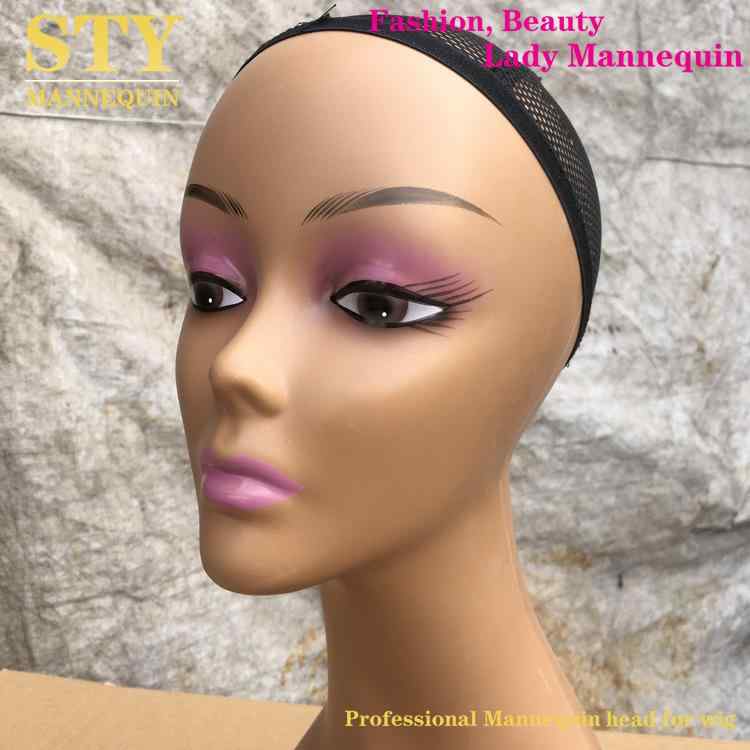 頭部モデル ファッション レディース ウィッグ 帽子 マネキン ヘッド トルソー ディスプレイ 撮影 練習用 ブラウン系