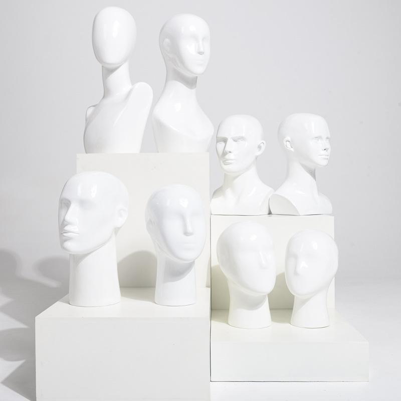 頭 モデル レディース メンズ ウィッグ 帽子 スカーフ マスク 展示 ガラス鋼 ヘッドトルソー 道具 明る..