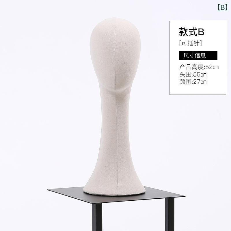 マネキン レディース 帽子 かつら アクセサリー スタンド 麻布 ディスプレイ ネッ...