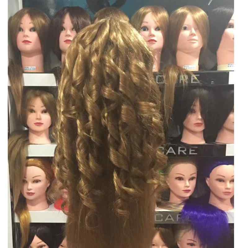 ヘアアレンジ練習用ウィッグ ロング ストレート カット パーマ カラー ブラック ゴールド ブラウン ヘ..