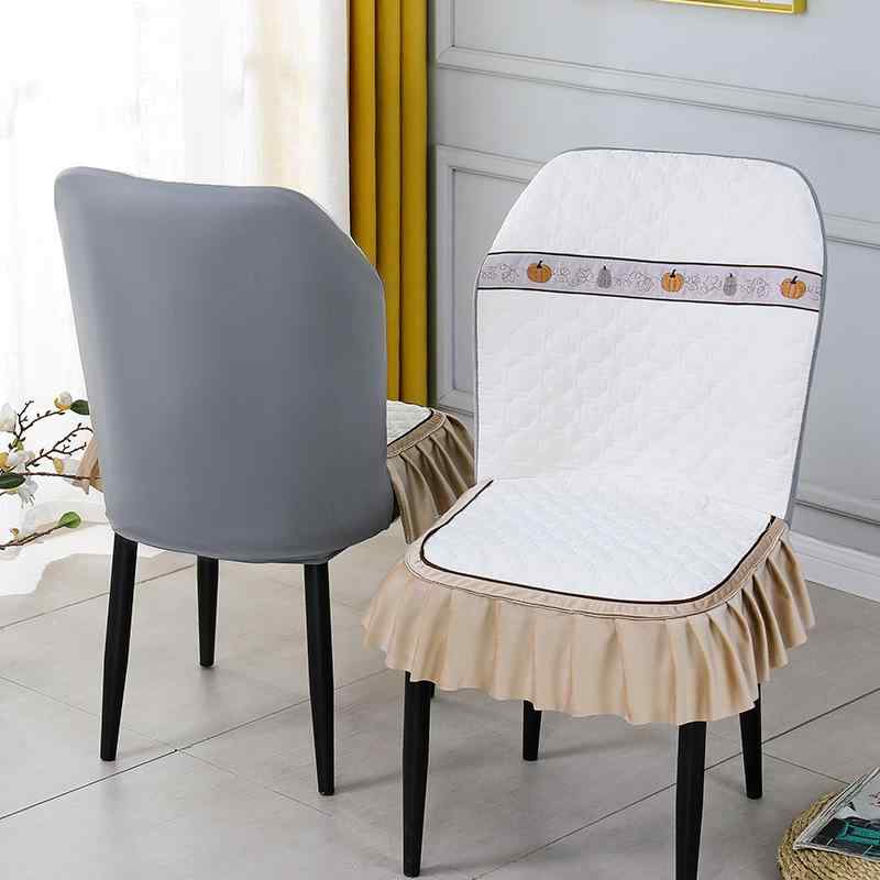 椅子 カバー チェアカバー 扇形 一体型 北欧風 ポリエステル綿 チェアパッド 椅子クッション ダイニン..