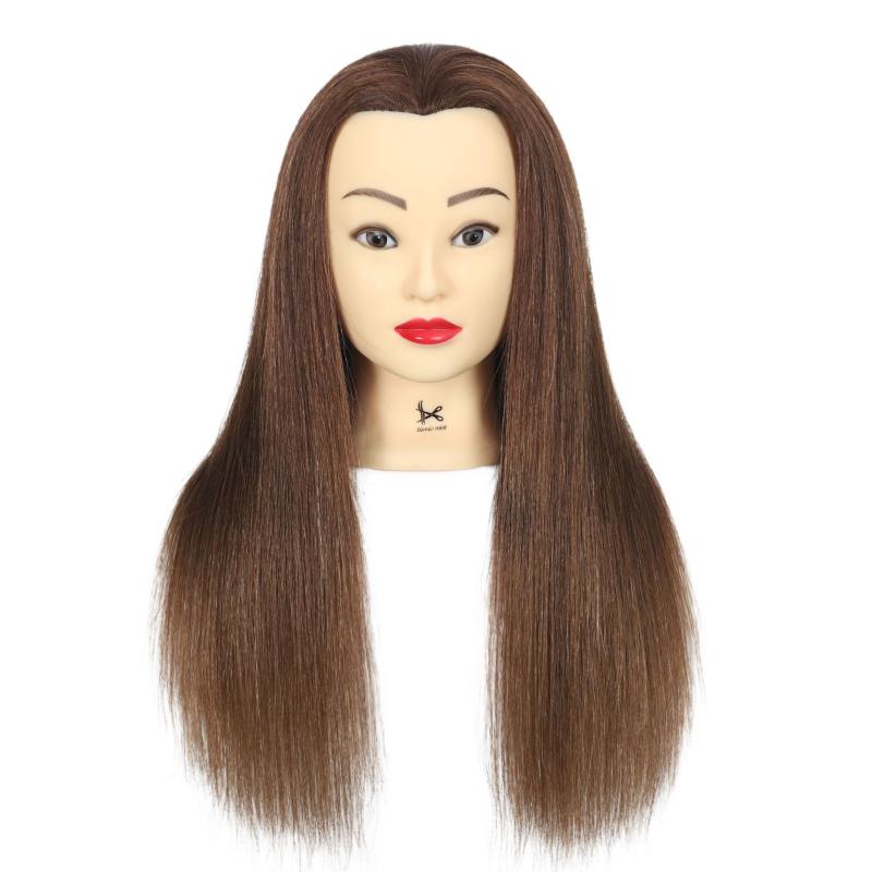 その他仮毛 レディース ヘアアレンジ練習用カットウィッグ ロング ストレート 金髪 茶髪