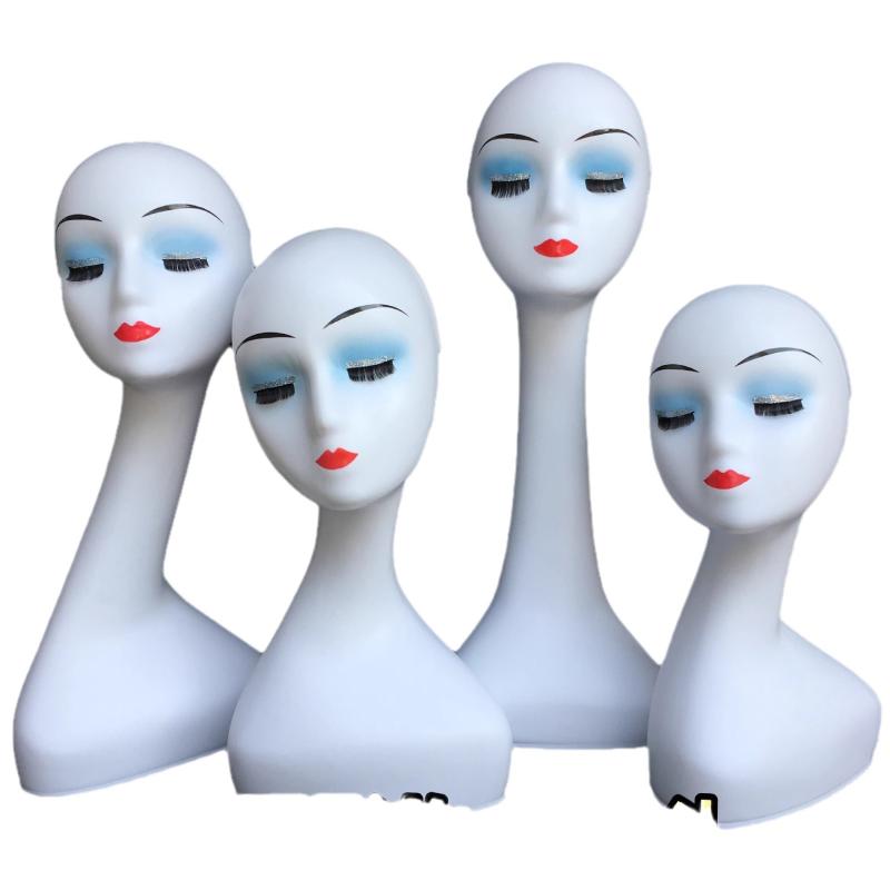 マネキン ウィッグ 帽子 スカーフ 展示用 女性 головной убор スタンド付き 無妝 白鳥 ミニサイズ