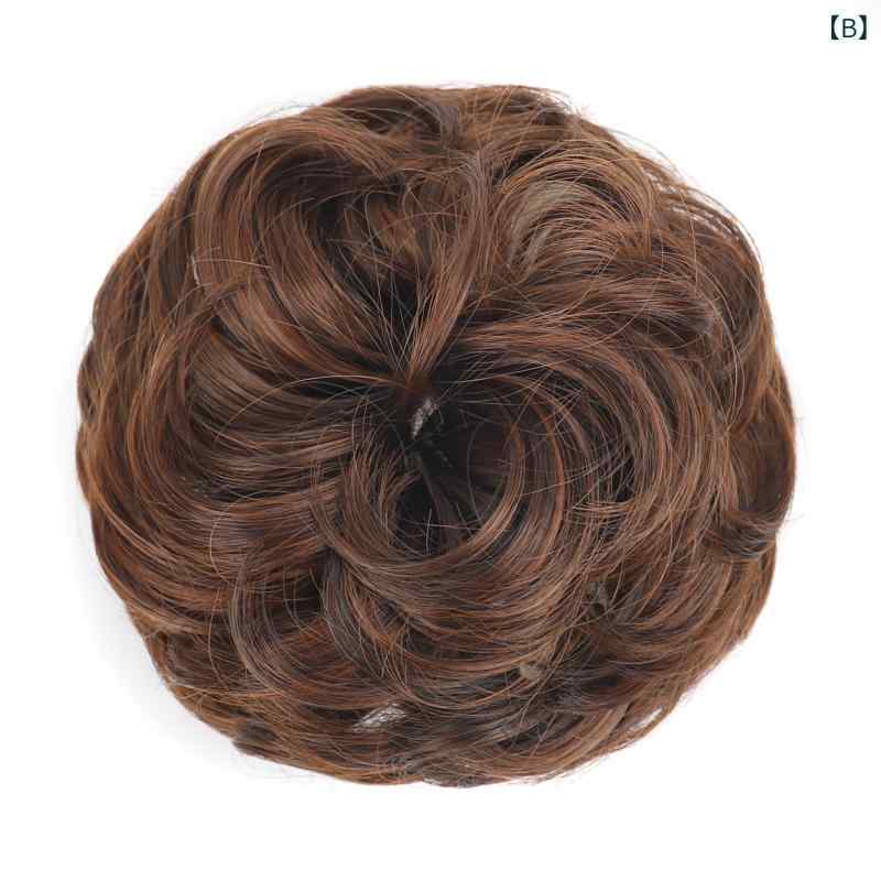 ヘアアクセサリー レディース ヘアゴム お団子ウィッグ シュシュ 巻き付け 縮れシ...