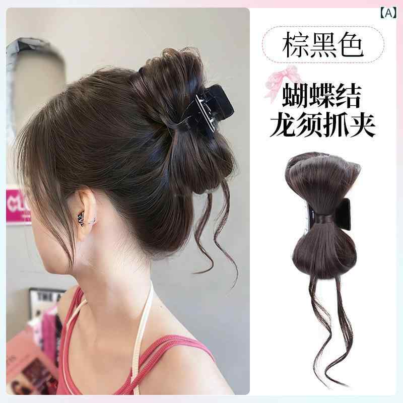 ヘアアクセサリー レディース ウィッグ お団子 新中式 ヘアクリップ バレッタ 髪飾...