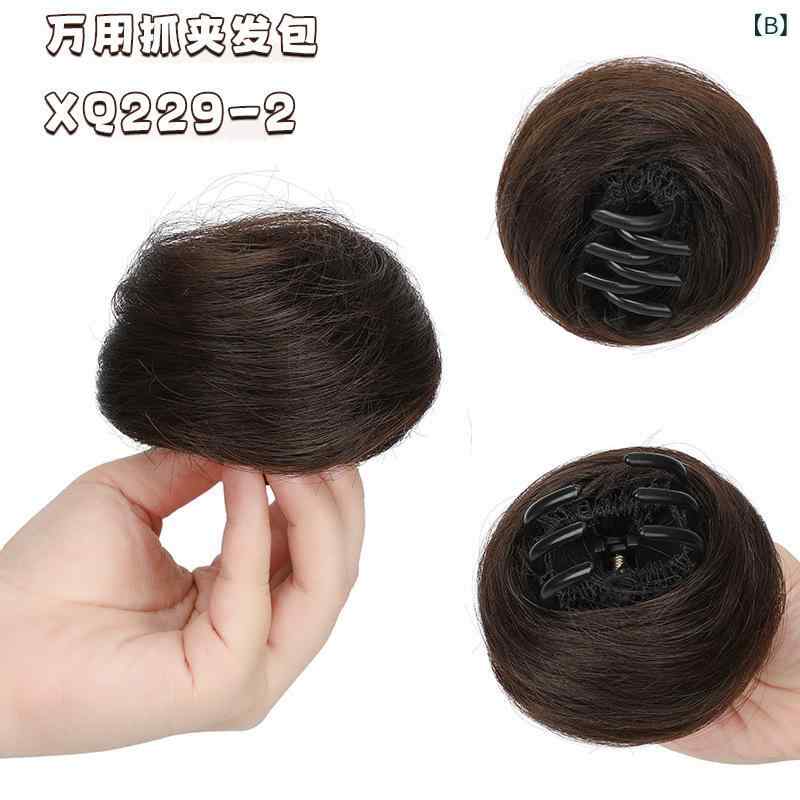ヘアアクセサリー レディース 付け毛 お団子ウィッグ シュシュ式 ポイントウィッグ...