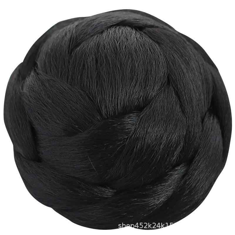 ヘアアクセサリー レディース 和風 シニヨン 髪飾り ウィッグ お団子 自然な黒 ダークブラウン 古典 袴 和装 着物 浴衣 チャイナドレス コスプレ