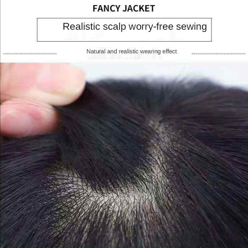 メンズウィッグ 男性用 部分ウィッグ ヘアピース 人毛100% 手植え 通気性 薄型 軽量 自然 快適 ショートヘア 黒髪