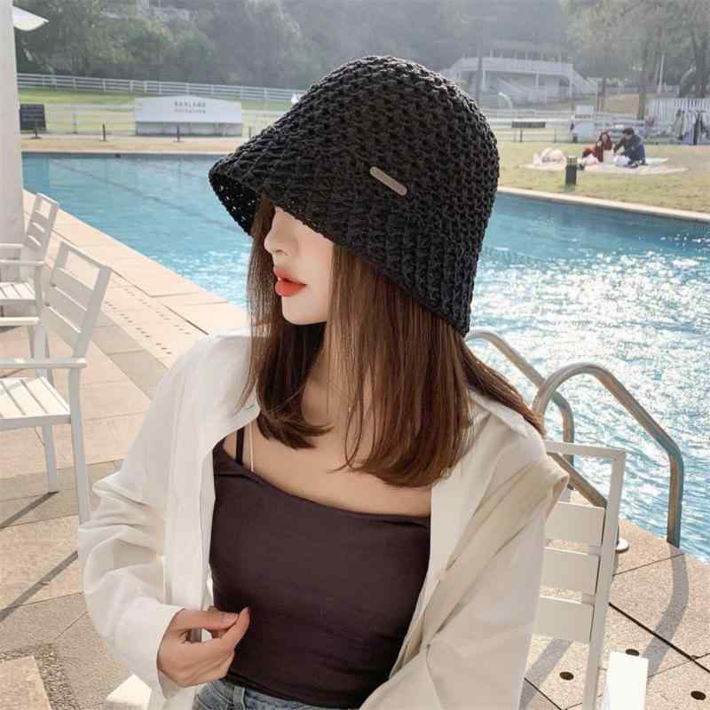 帽子 レディース 麦わら帽子 カツラ付き 漁夫帽 中折れ帽子 ストローハット セミロング おしゃれ かわ..